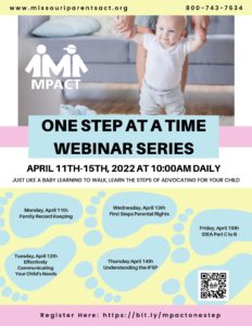 One Step at a Time Webinar Series @ Webinar