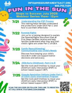MPACT's Fun In The Sun: Advocating for your Early Learner July Webinar Series 2025 @ Virtual