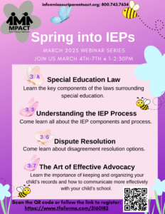 MPACT's Spring Into IEP's March Webinar Series 2025 @ Virtual