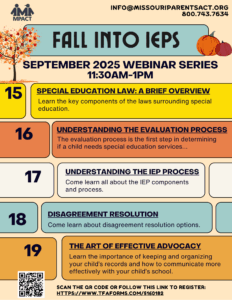 MPACT's Fall Into IEPs: September Webinar Series 2025 @ Virtual