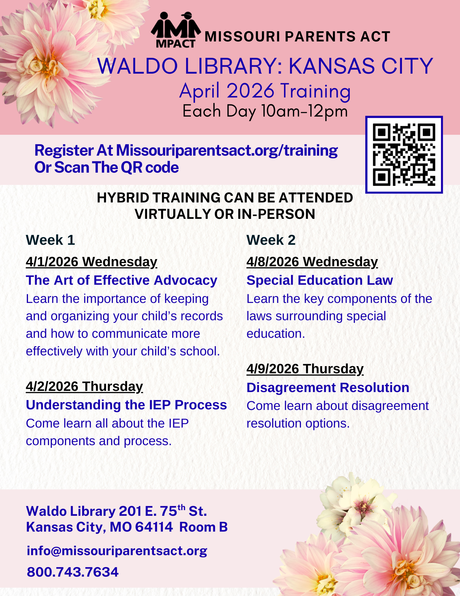 TG April 2026 Waldo Library Training flyr