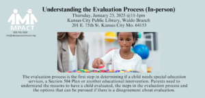 Understanding the Evaluation Process @ Kansas City Public Library -Waldo Branch-Room A